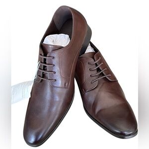 Amazon Essentials Brown Leather Derby Dress Shoes Mens
